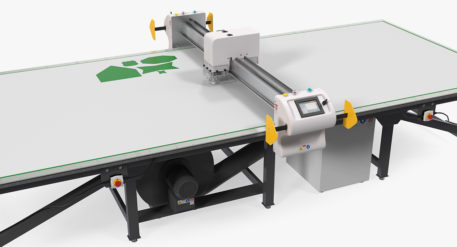 Table Cutting System Rigged 3D