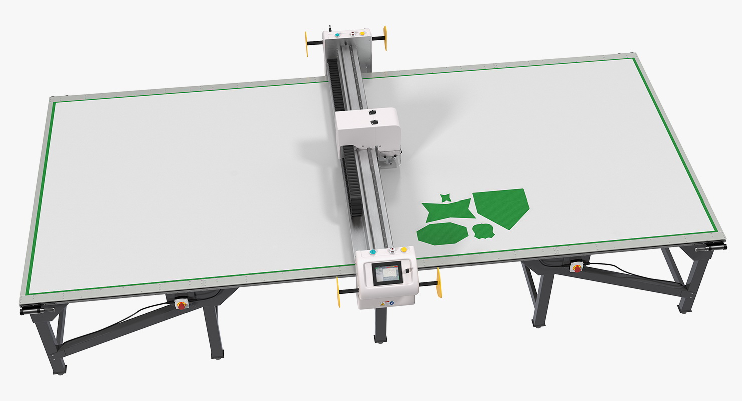 Table Cutting System Rigged 3D