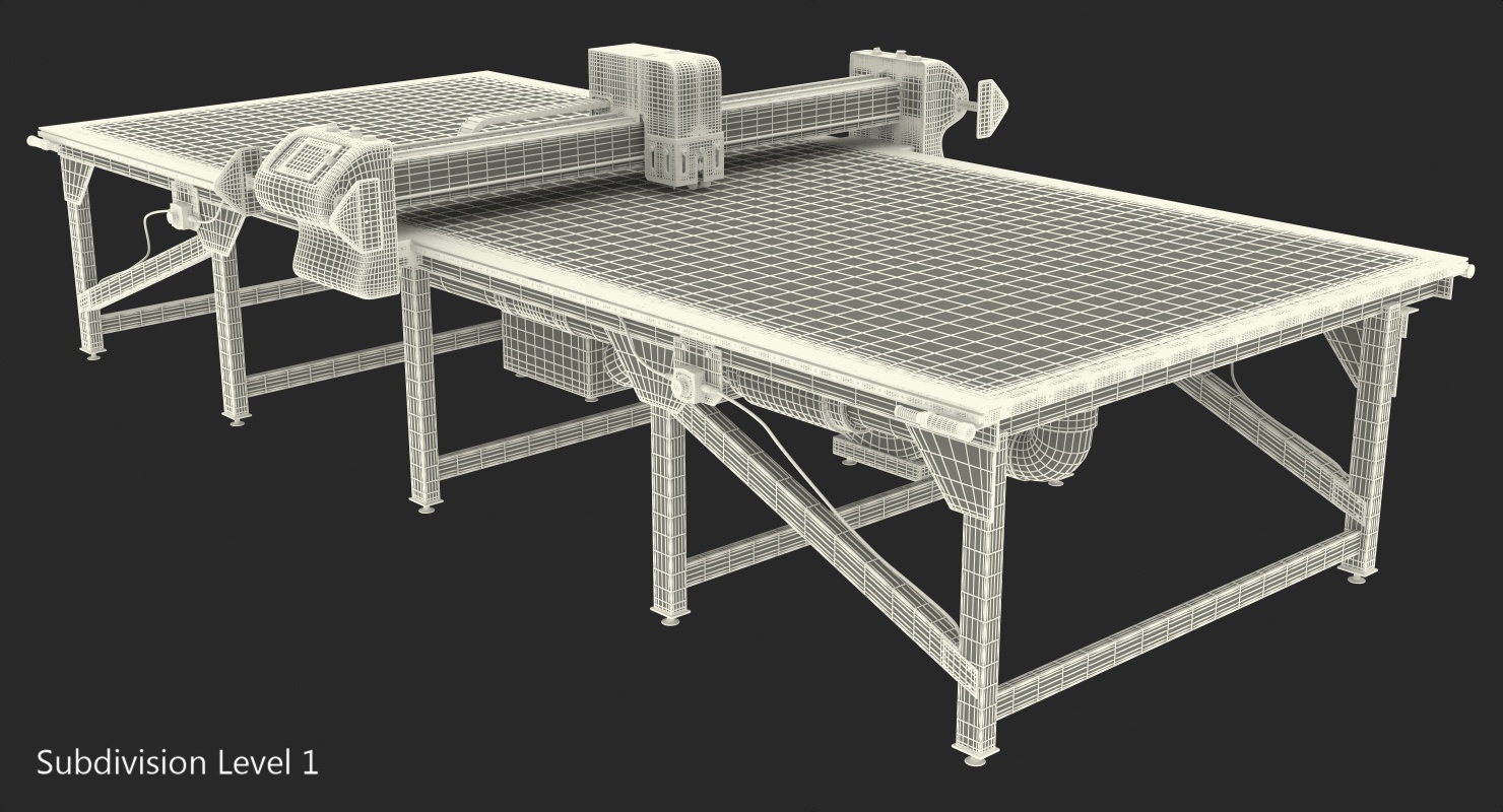 Table Cutting System Rigged 3D