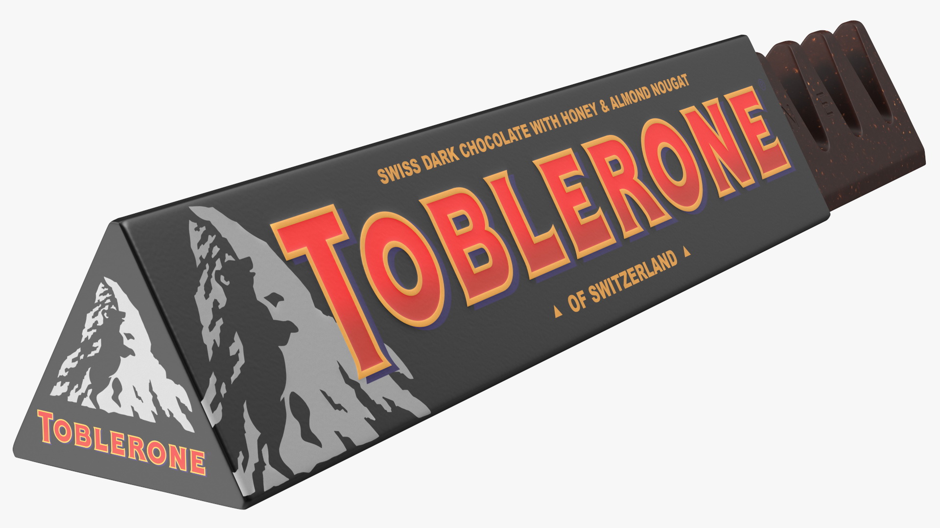 3D model Opened Toblerone Dark Chocolate Bar