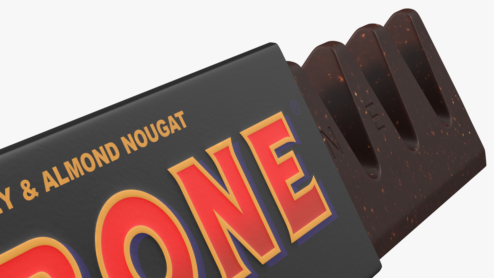 3D model Opened Toblerone Dark Chocolate Bar