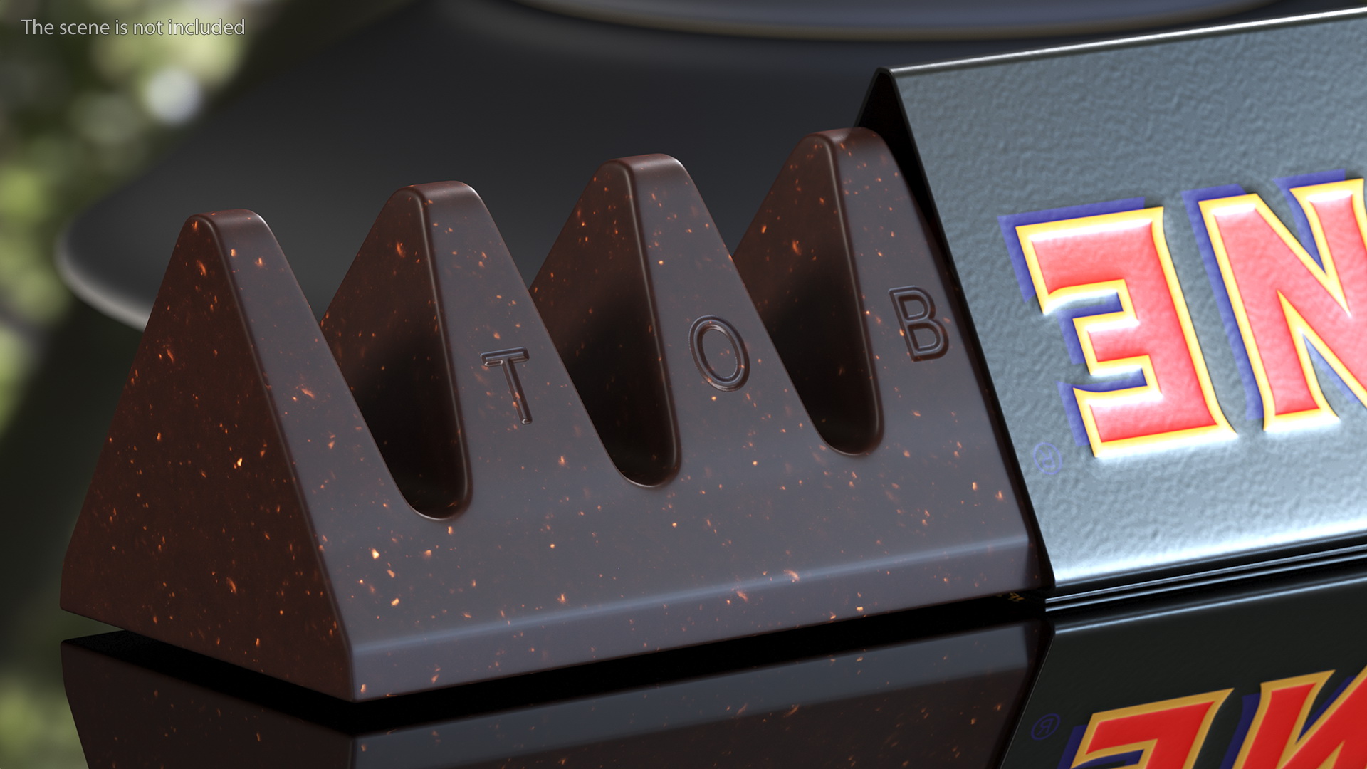 3D model Opened Toblerone Dark Chocolate Bar