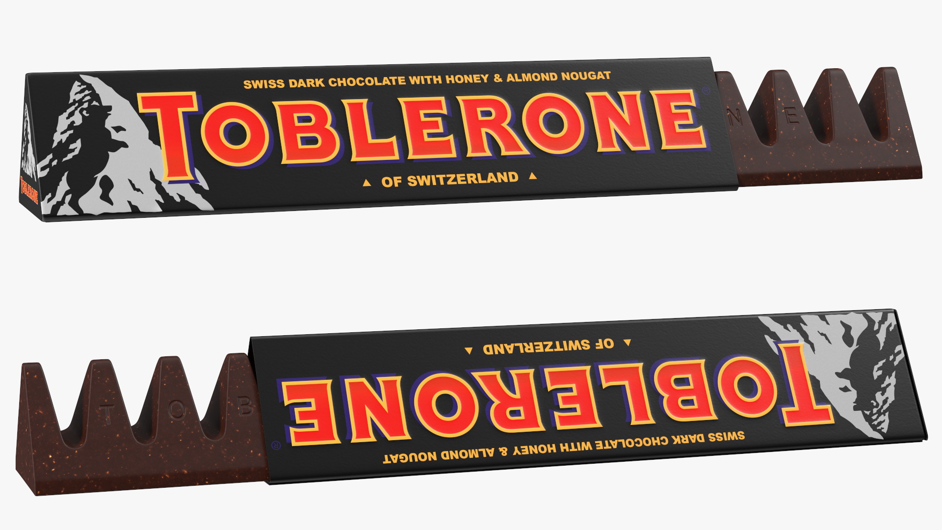 3D model Opened Toblerone Dark Chocolate Bar