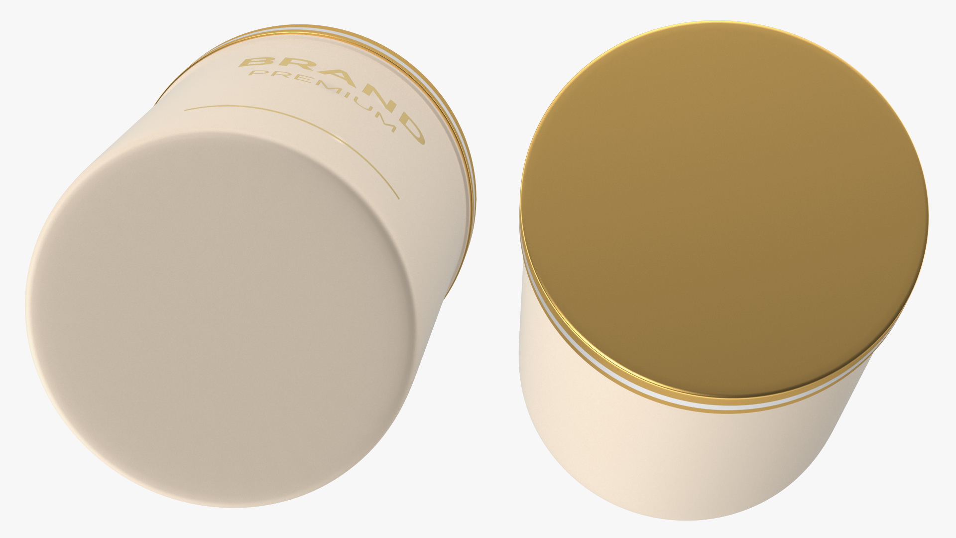 Gold Cosmetic Jar 3D