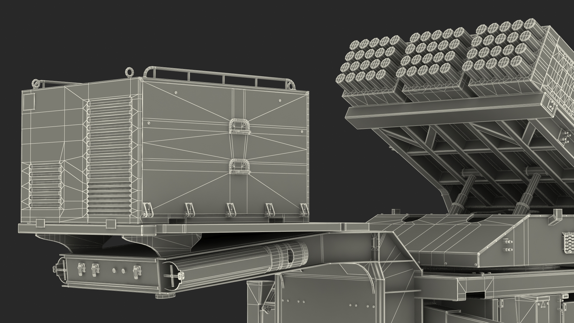 3D Multiple Launch Rocket System Roketsan Jobaria Tr-122 model