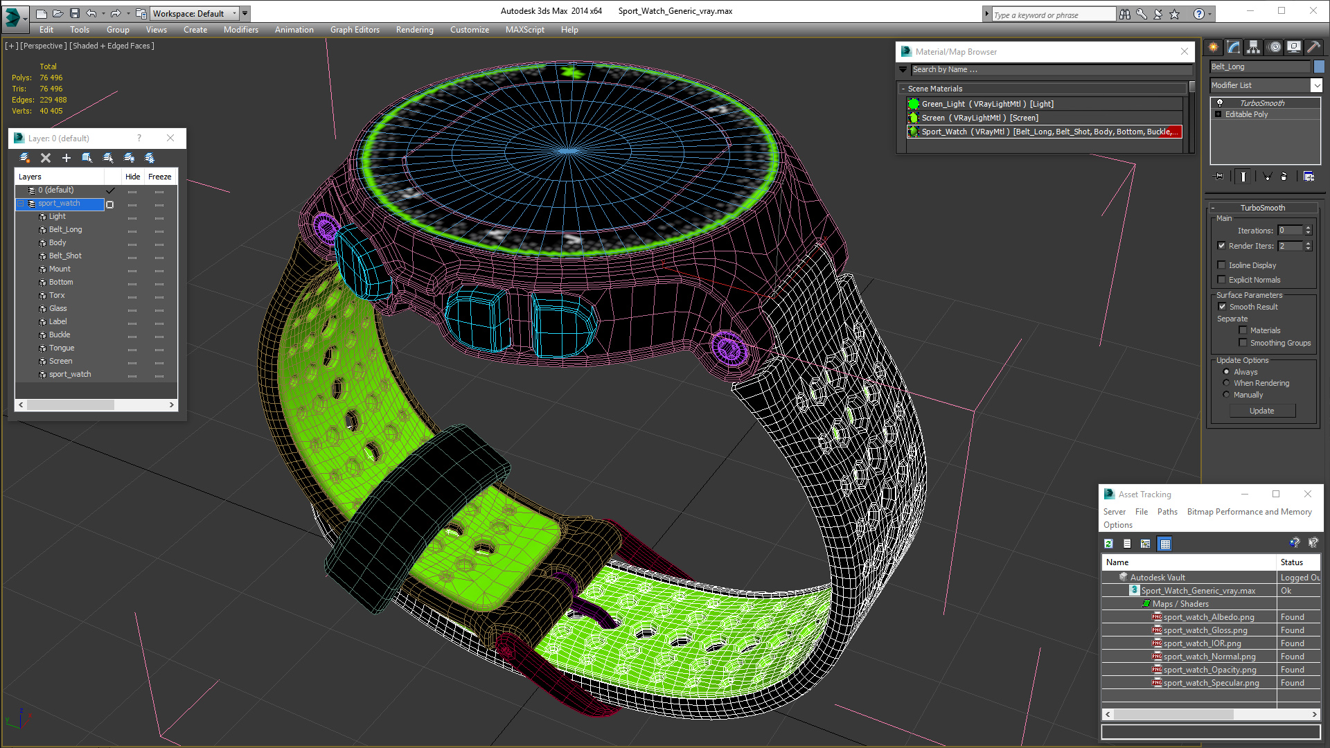 Sport Watch Generic 3D model