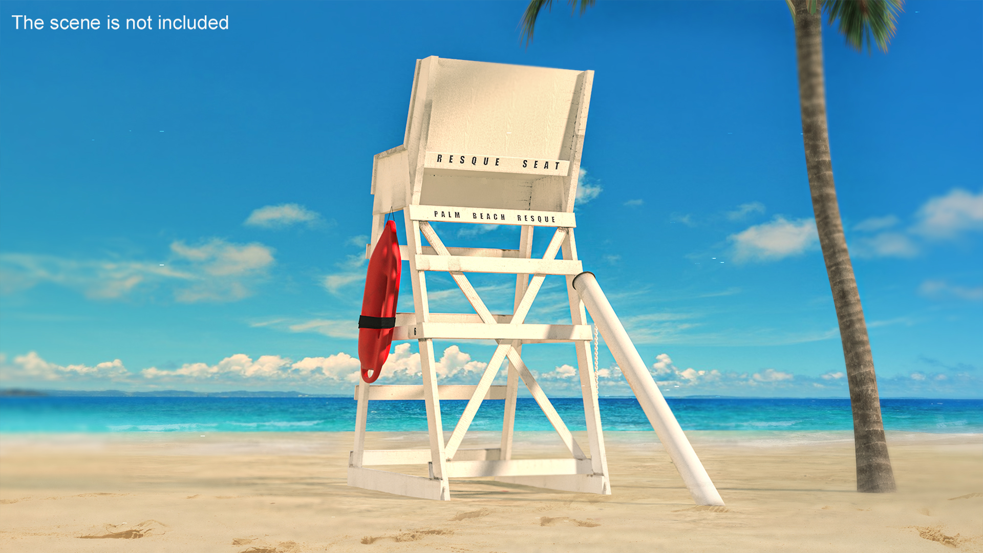 3D Beach Lifeguard Chair