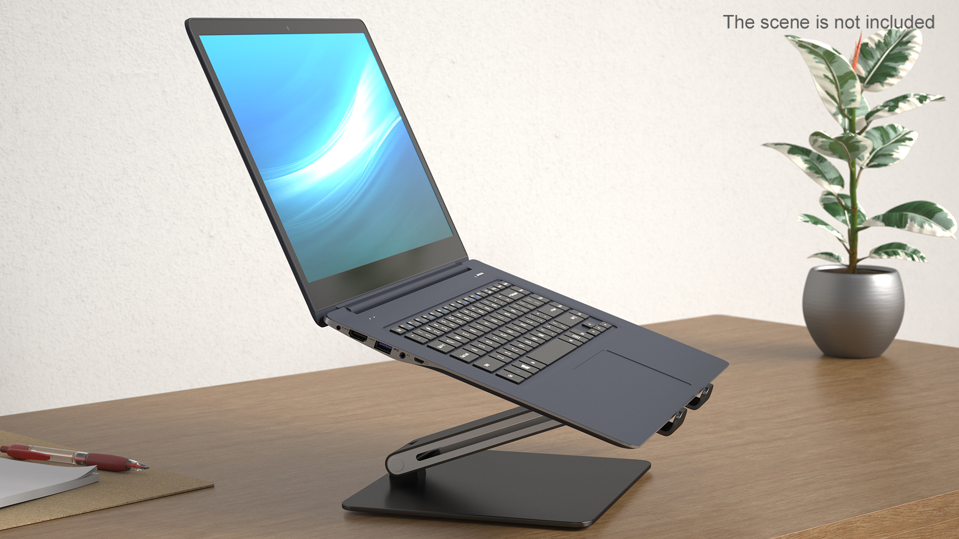 3D Laptop on Adjustable Holder Stand model