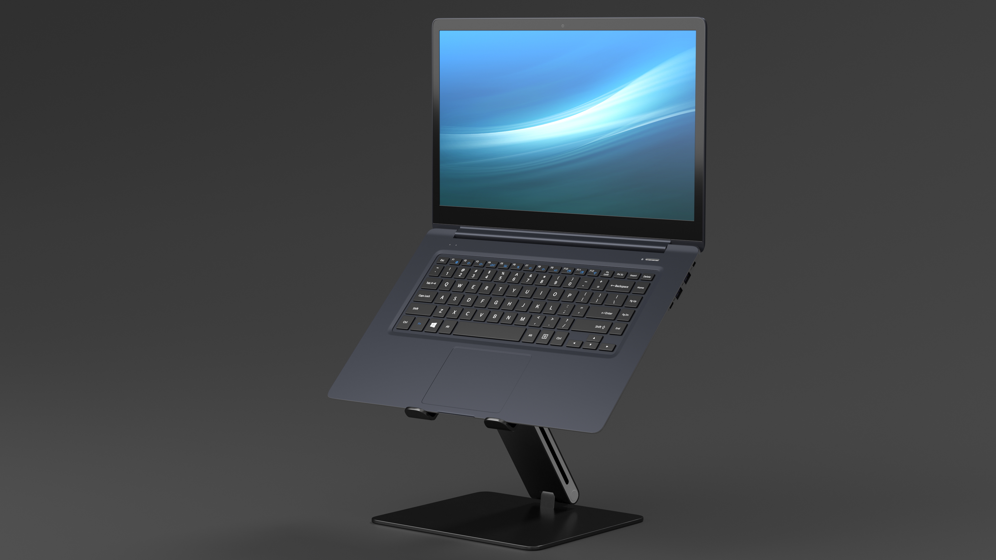 3D Laptop on Adjustable Holder Stand model