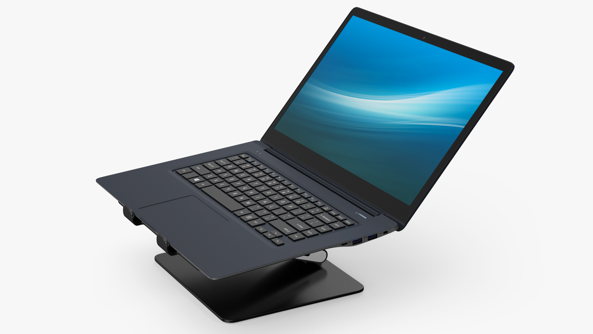 3D Laptop on Adjustable Holder Stand model