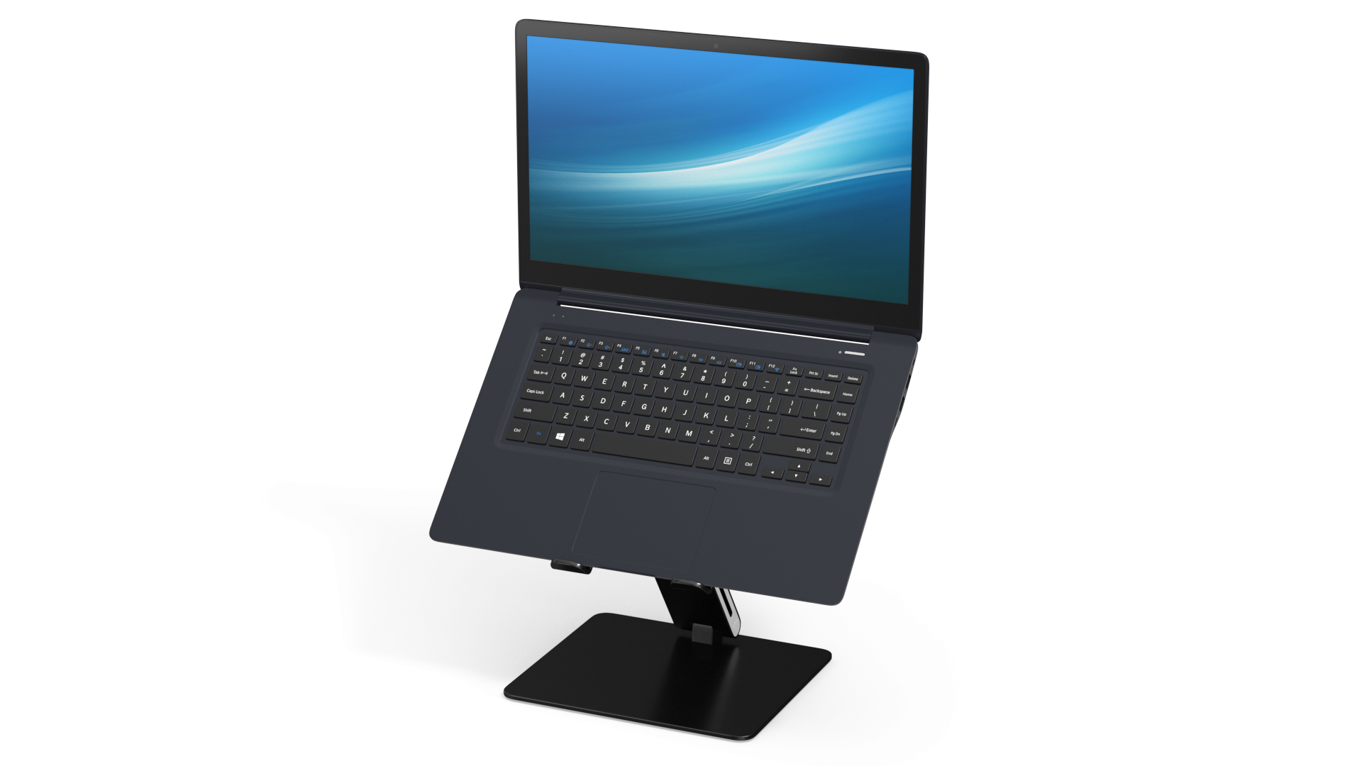 3D Laptop on Adjustable Holder Stand model