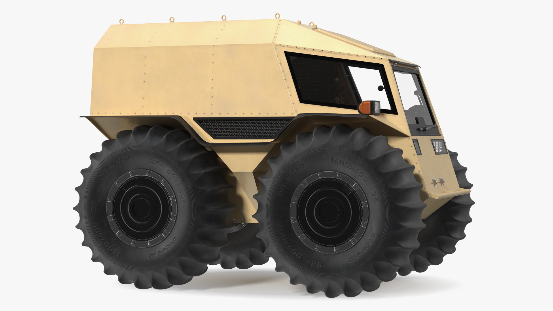 3D model Amphibious ATV Rigged for Cinema 4D