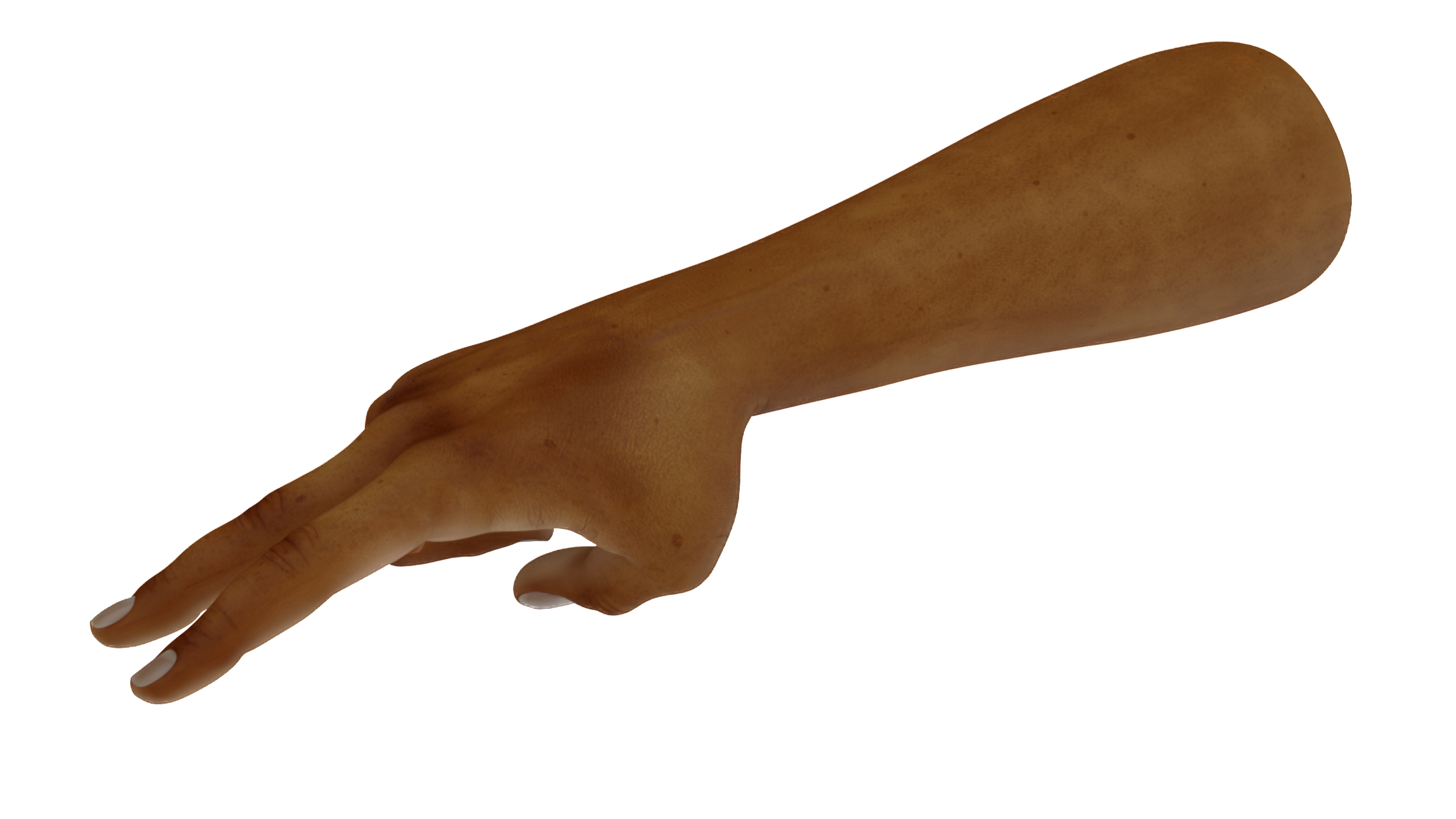 3D Hand of African Male Victory Sign Pose model