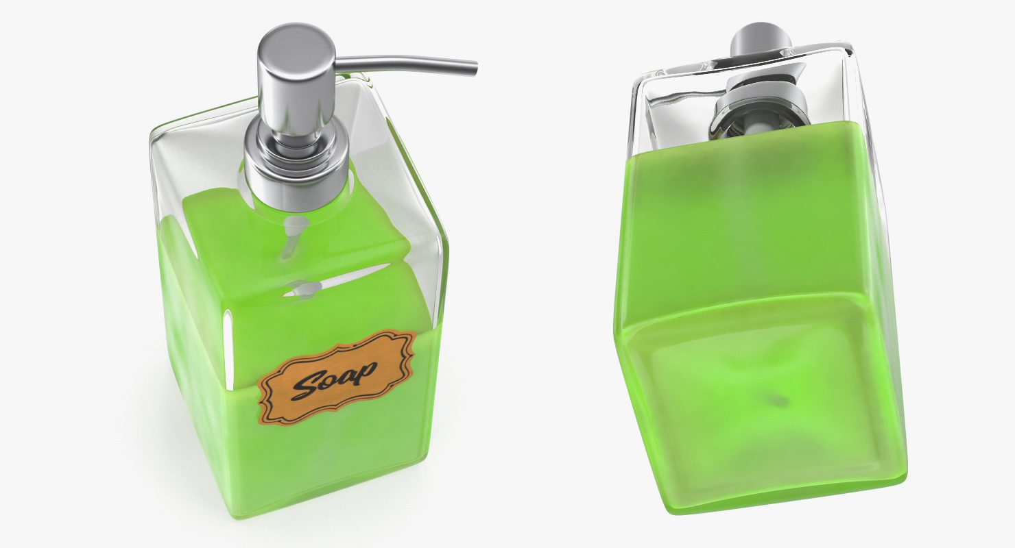 3D model Soap Dispenser with Stainless Metal Pump