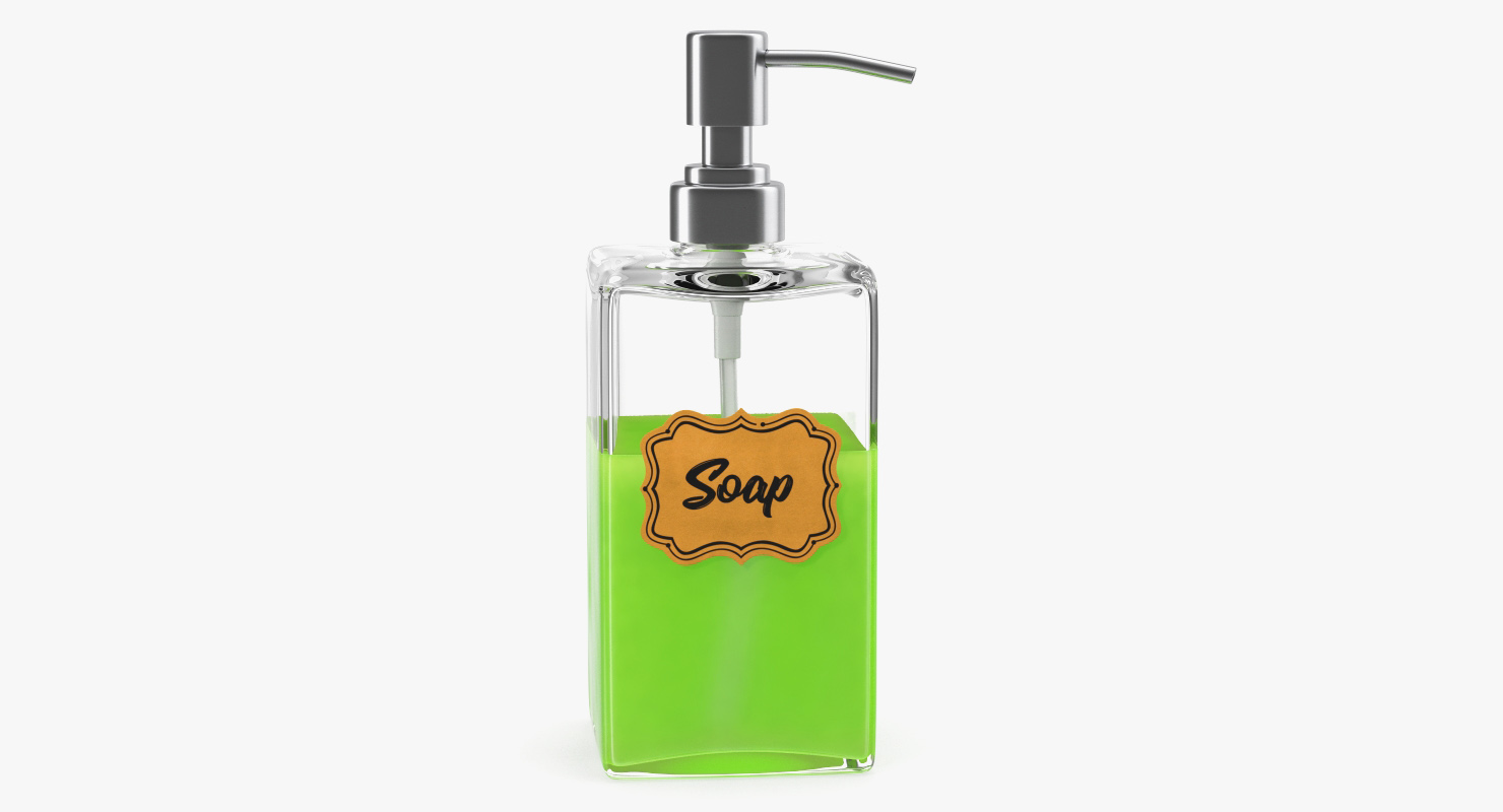 3D model Soap Dispenser with Stainless Metal Pump