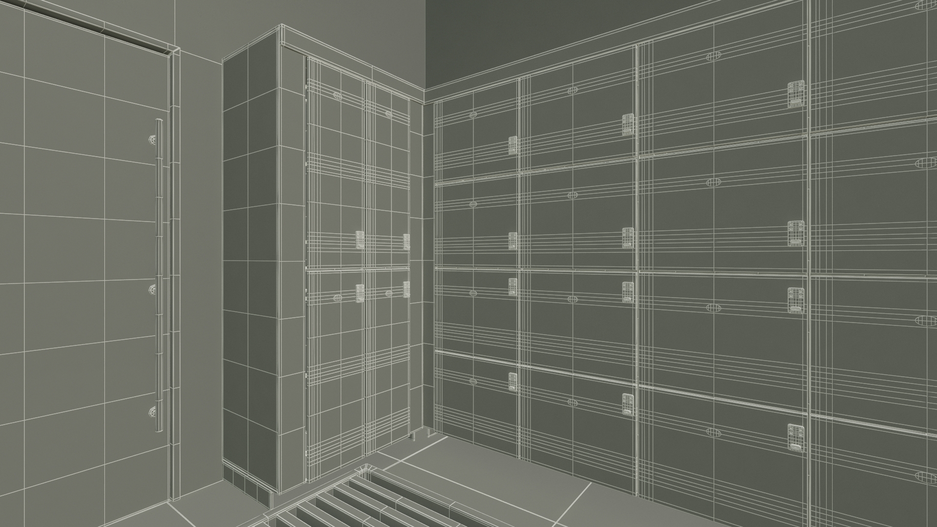 3D model Locker Room Interior