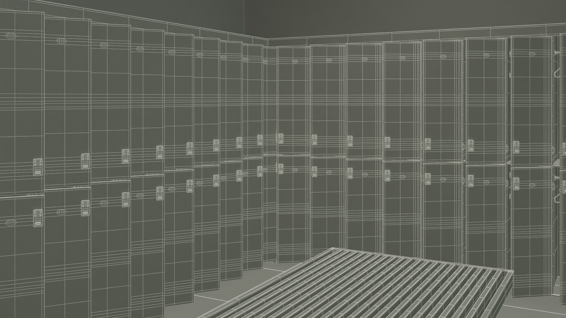 3D model Locker Room Interior