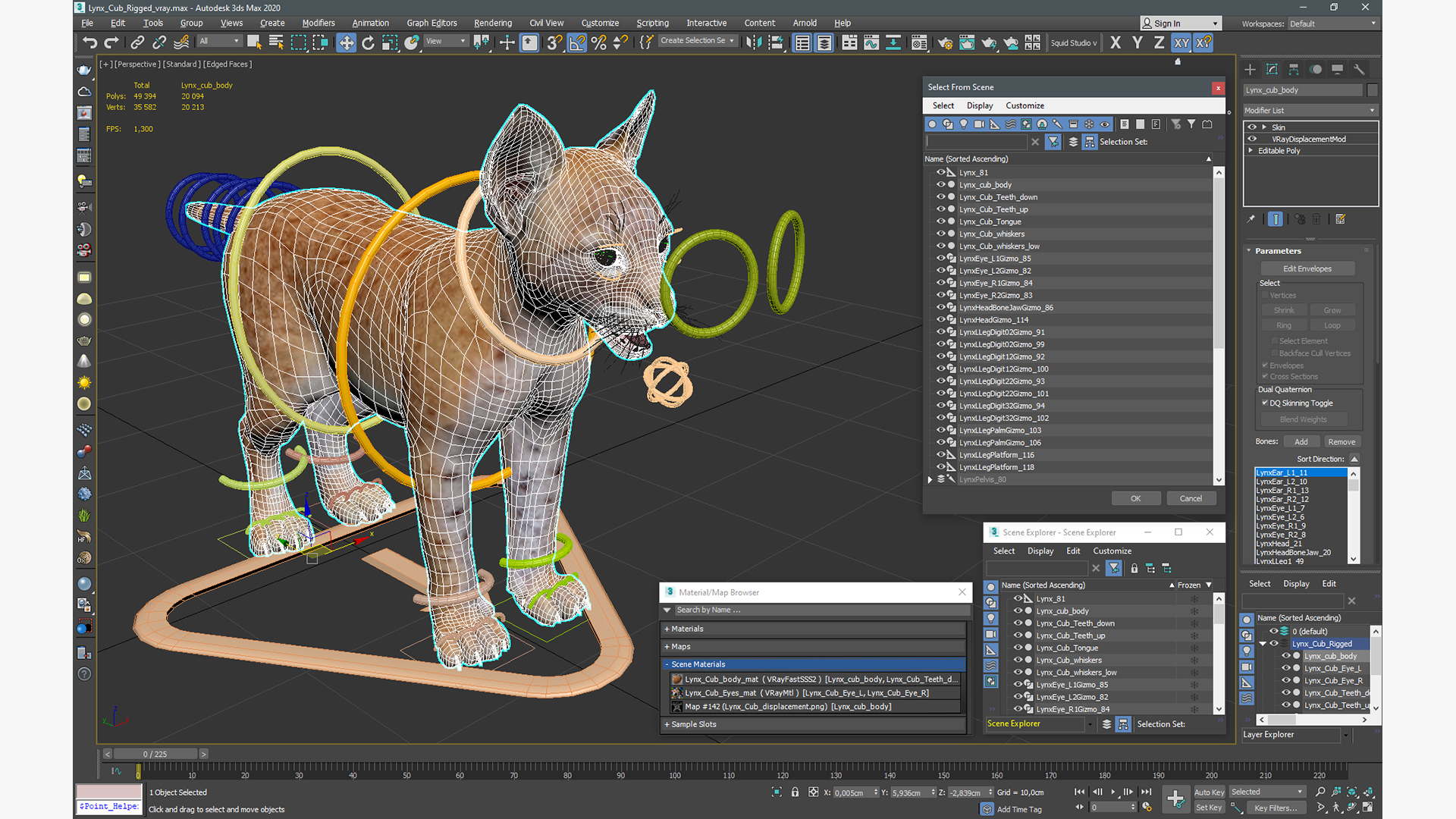 3D model Lynx Cub Rigged