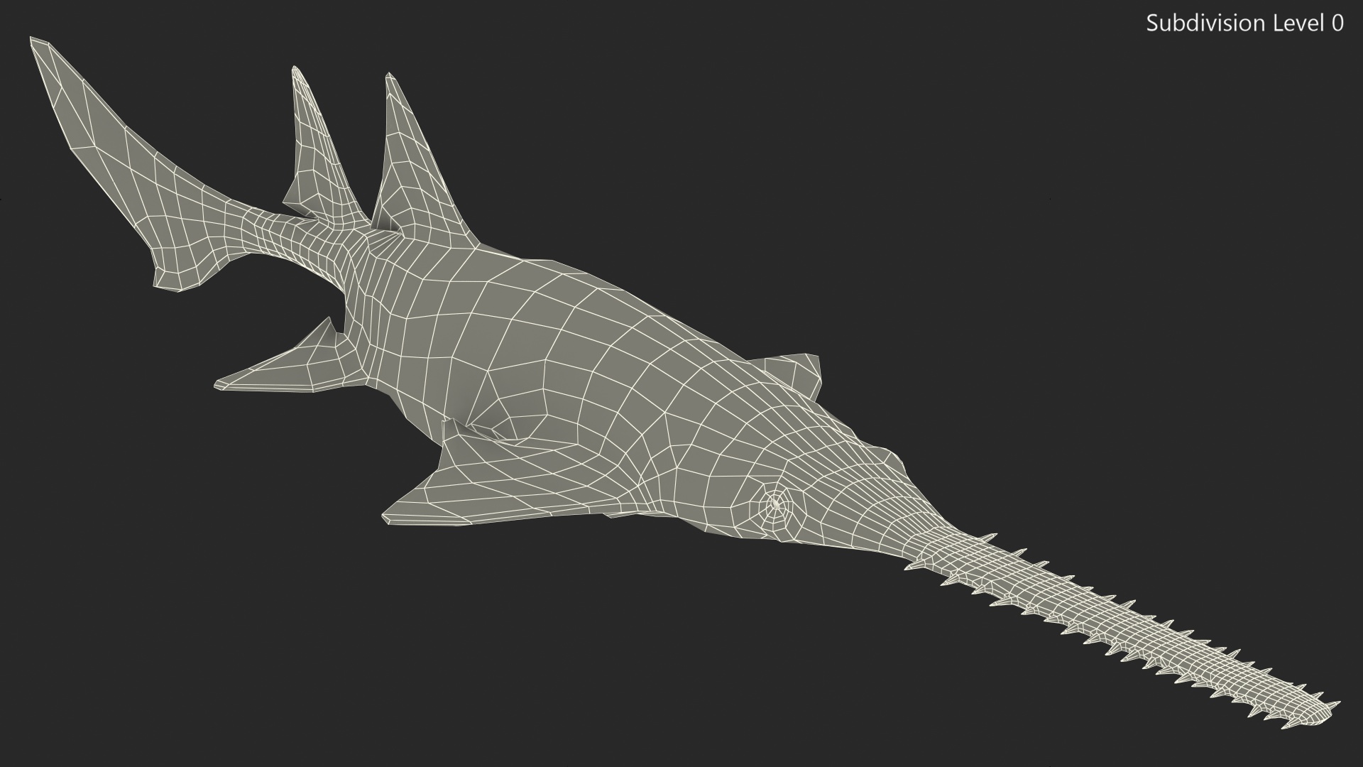 Sawfish Rigged 3D model