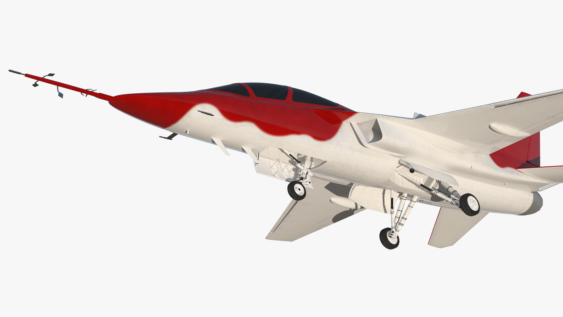 3D Military Trainer Aircraft Simple Interior