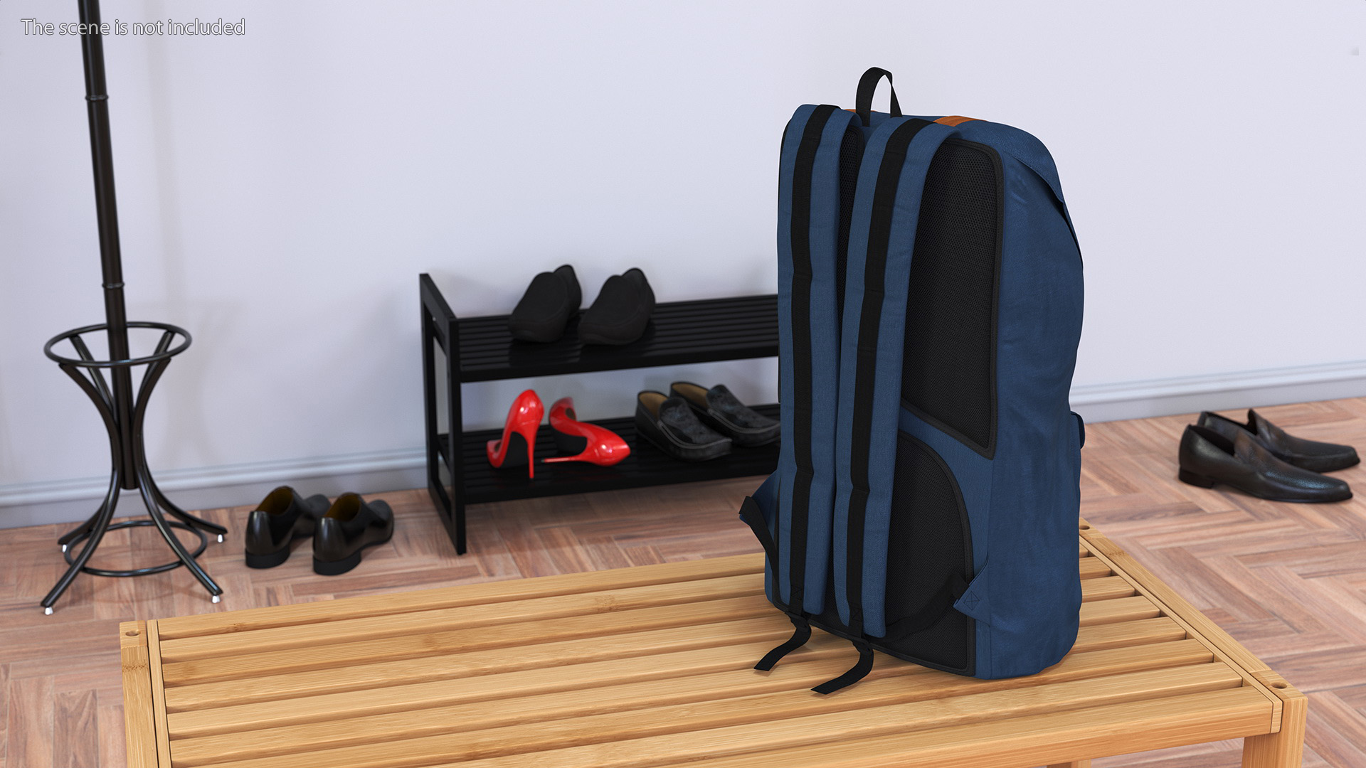 3D Classic Backpack with Leather Straps