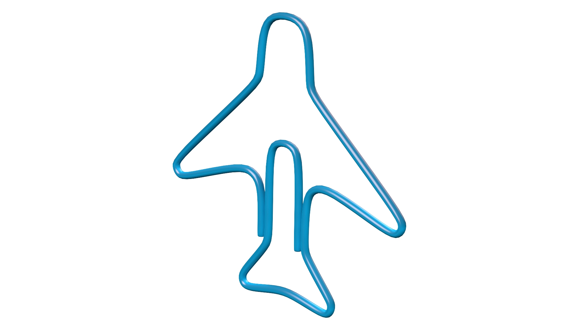 3D Plane Shaped Paper Clip model