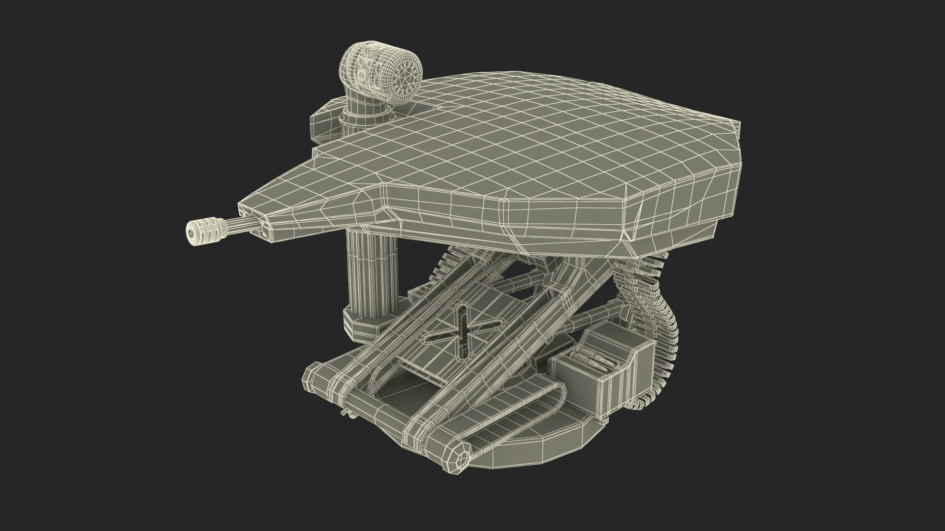 3D Armored Turret for Military Ground Car model