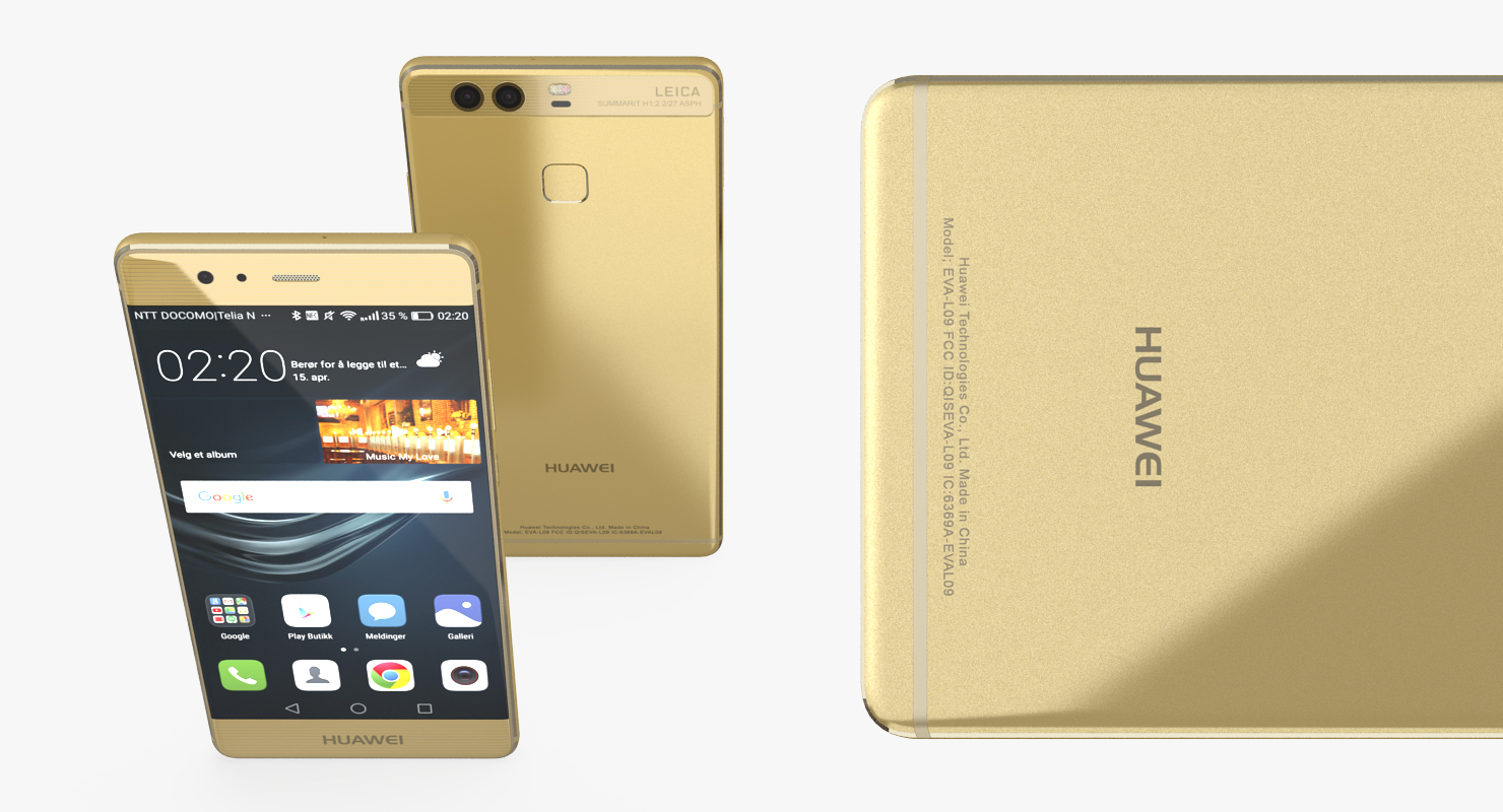 Huawei P9 Rose Gold 3D model