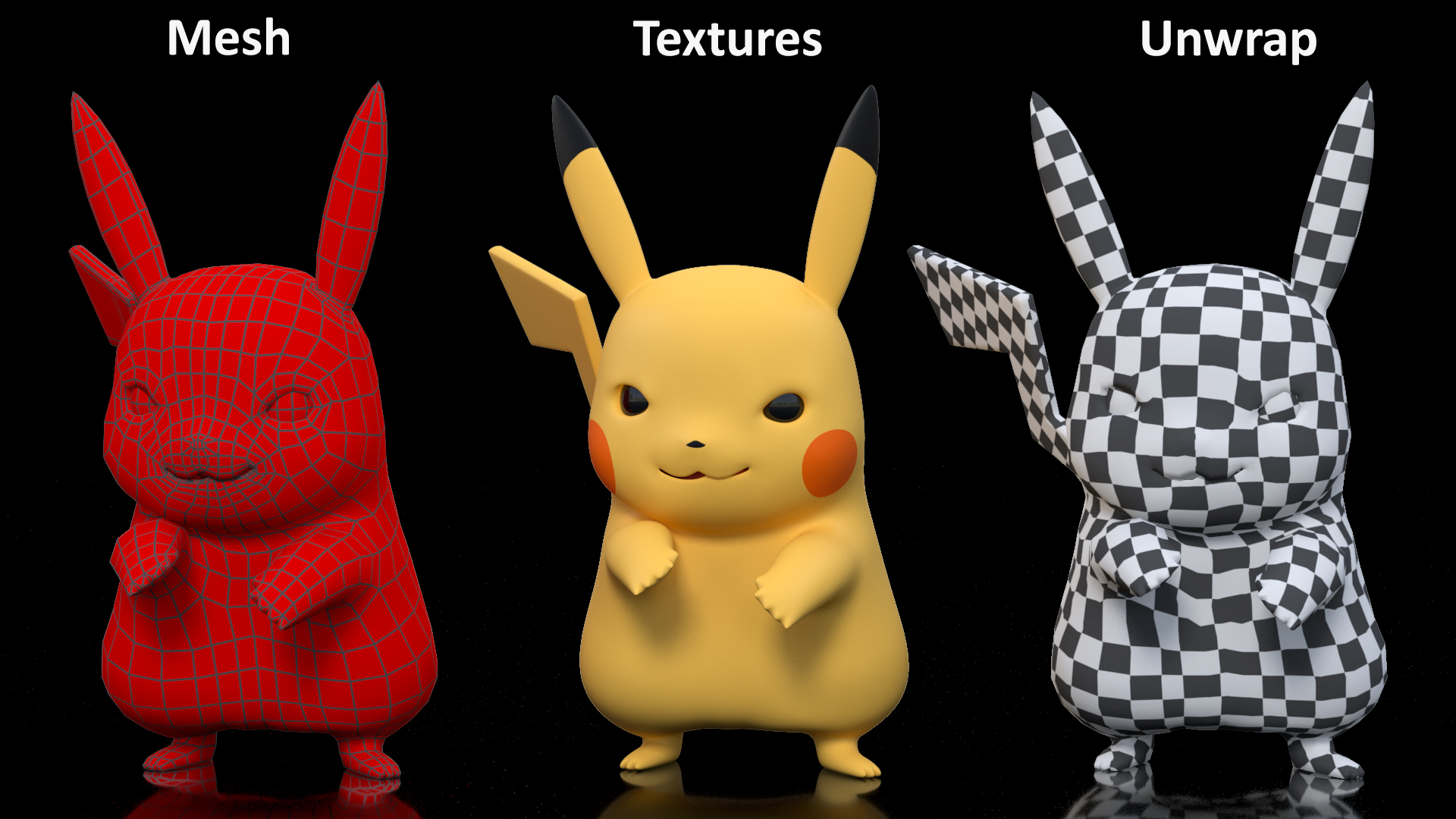 Anime Character Pikachu Angry 3D model