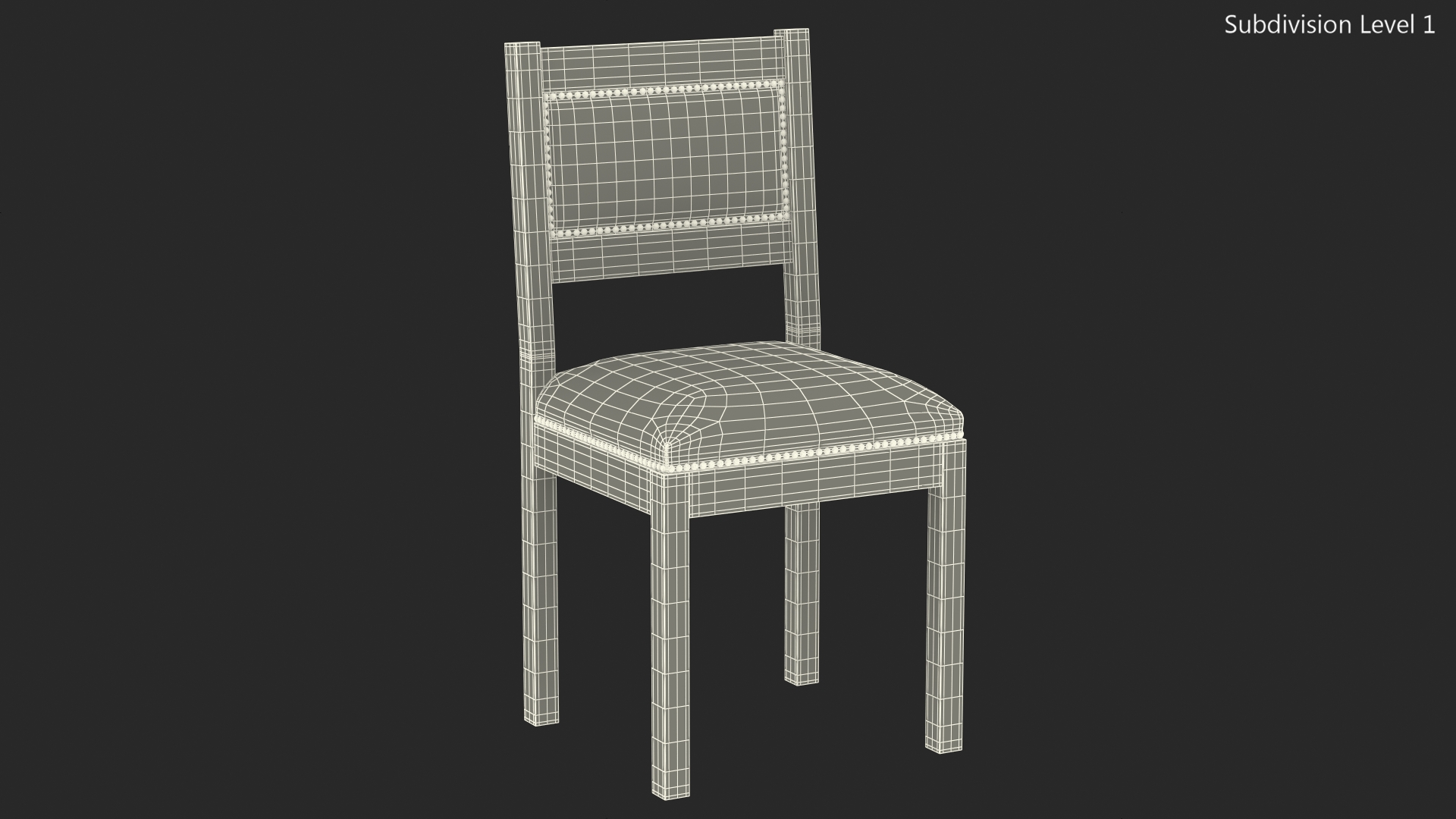 Church Wooden Chair 3D model