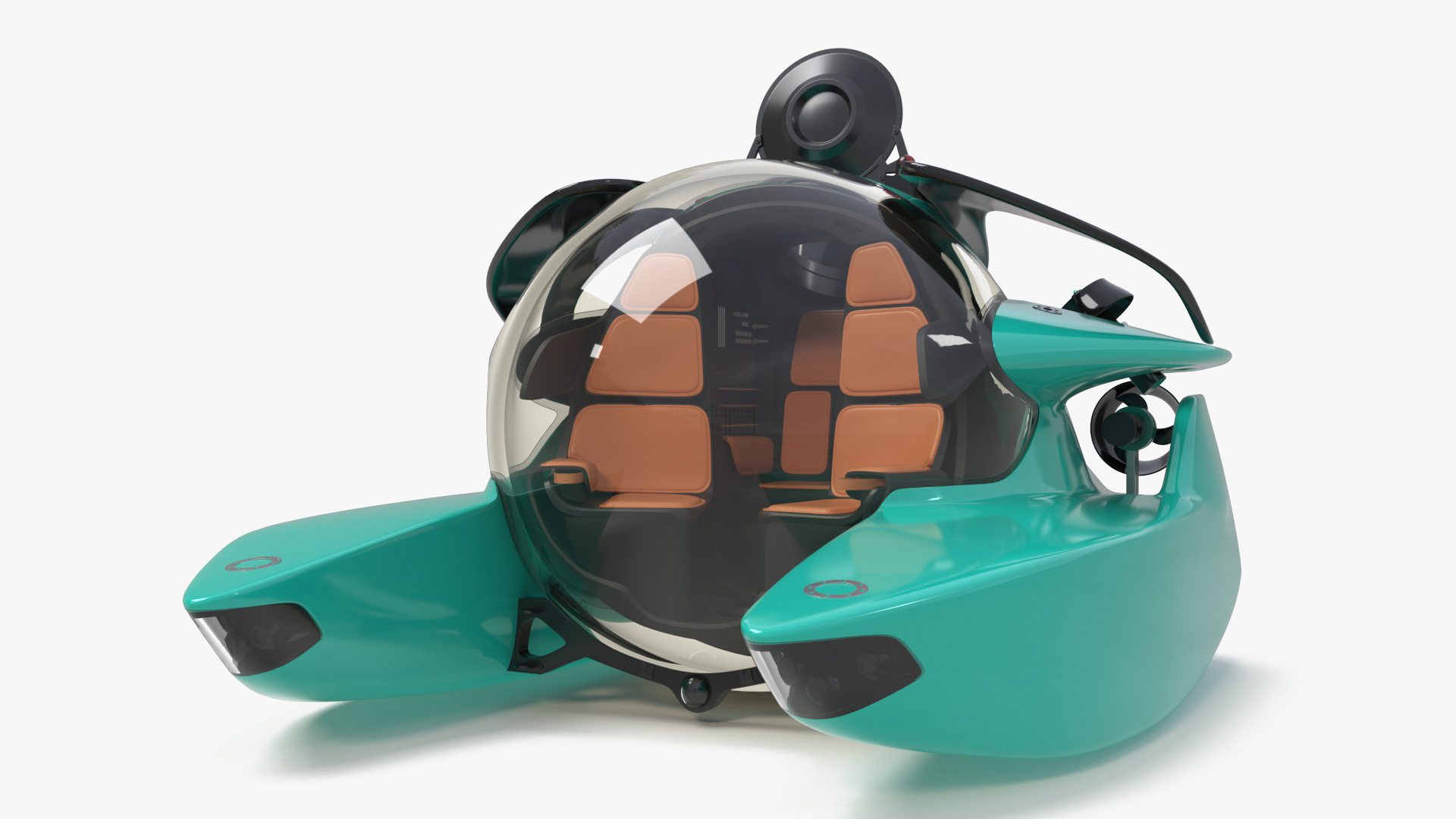 3D model Luxurious Personal Submarine Rigged