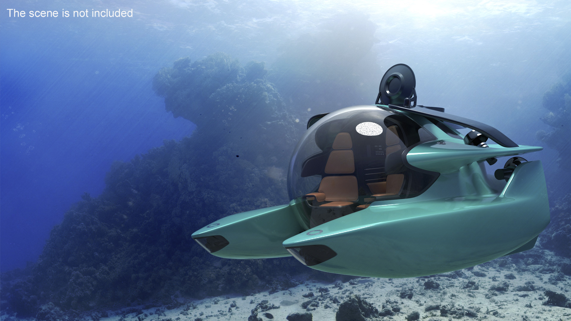 3D model Luxurious Personal Submarine Rigged