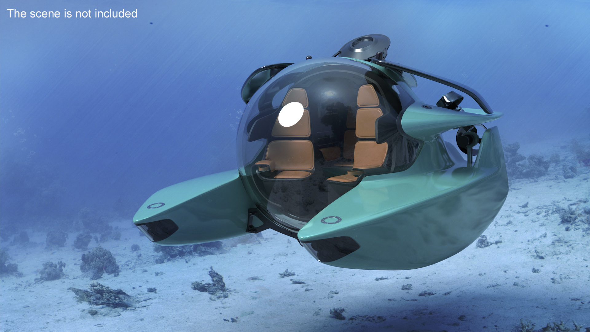 3D model Luxurious Personal Submarine Rigged