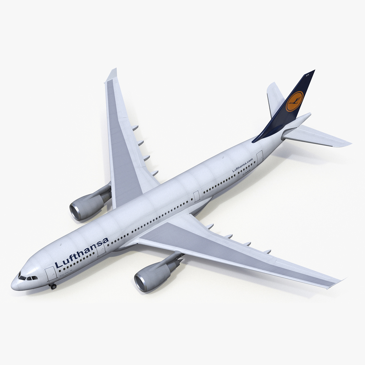 Lufthansa Airbus A330-200 Commercial Airliner Rigged 3D