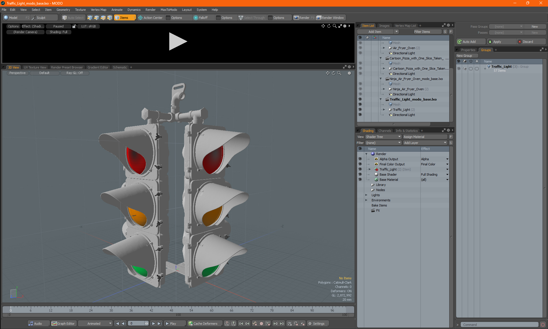 3D Traffic Light model