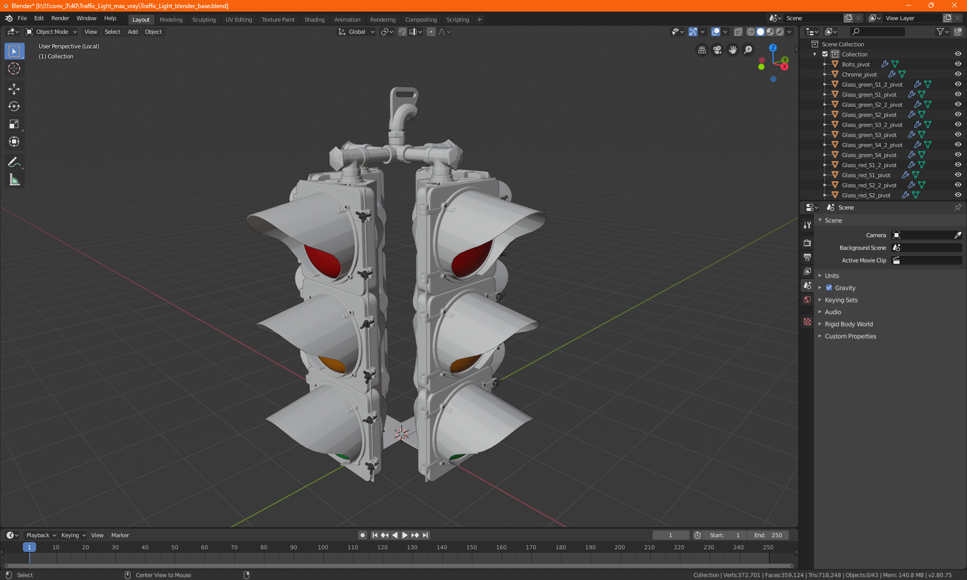 3D Traffic Light model