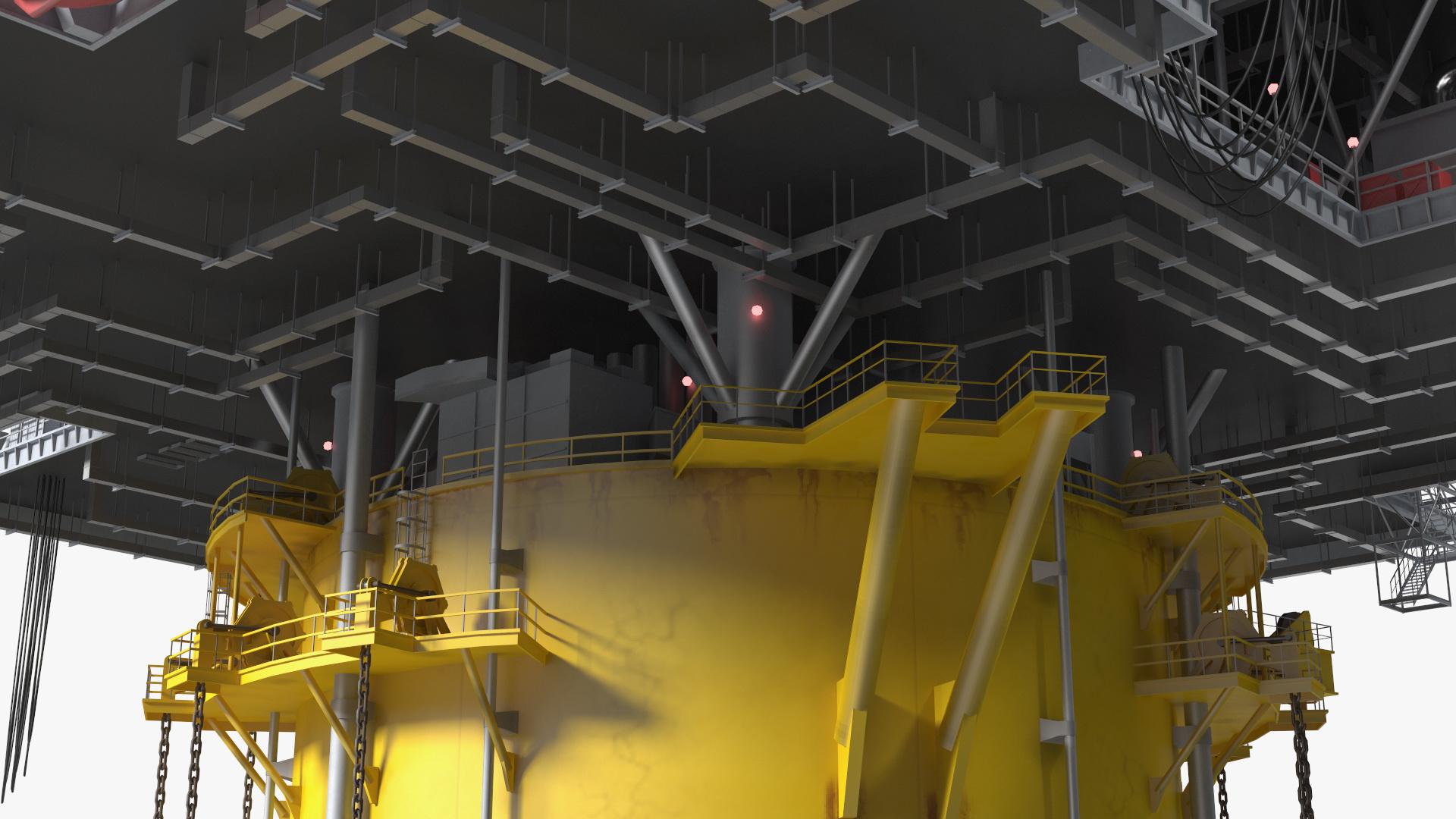 Shell Perdido Oil Platform Rigged for Cinema 4D 3D