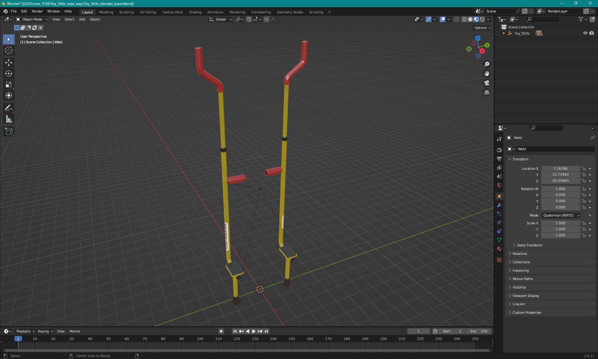 3D model Toy Stilts