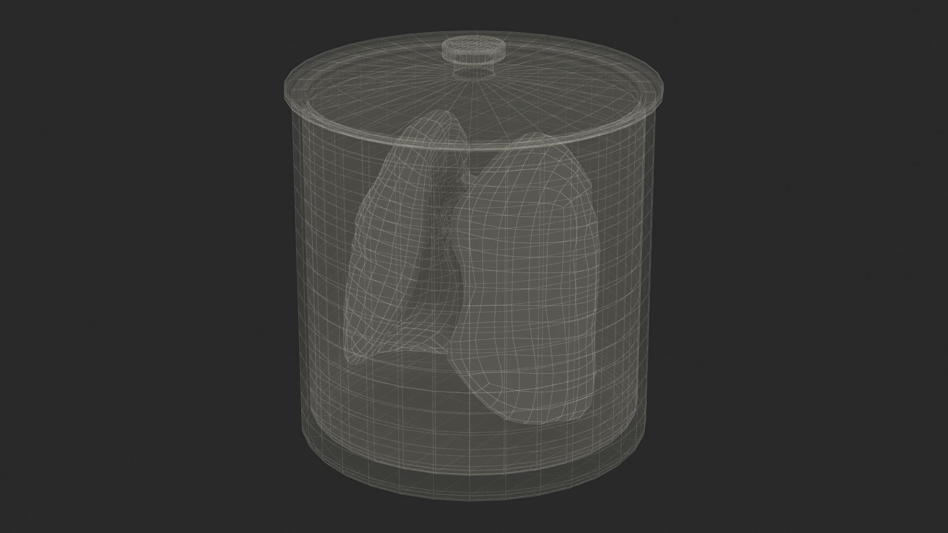 Human Lungs in Glass Jar 3D model