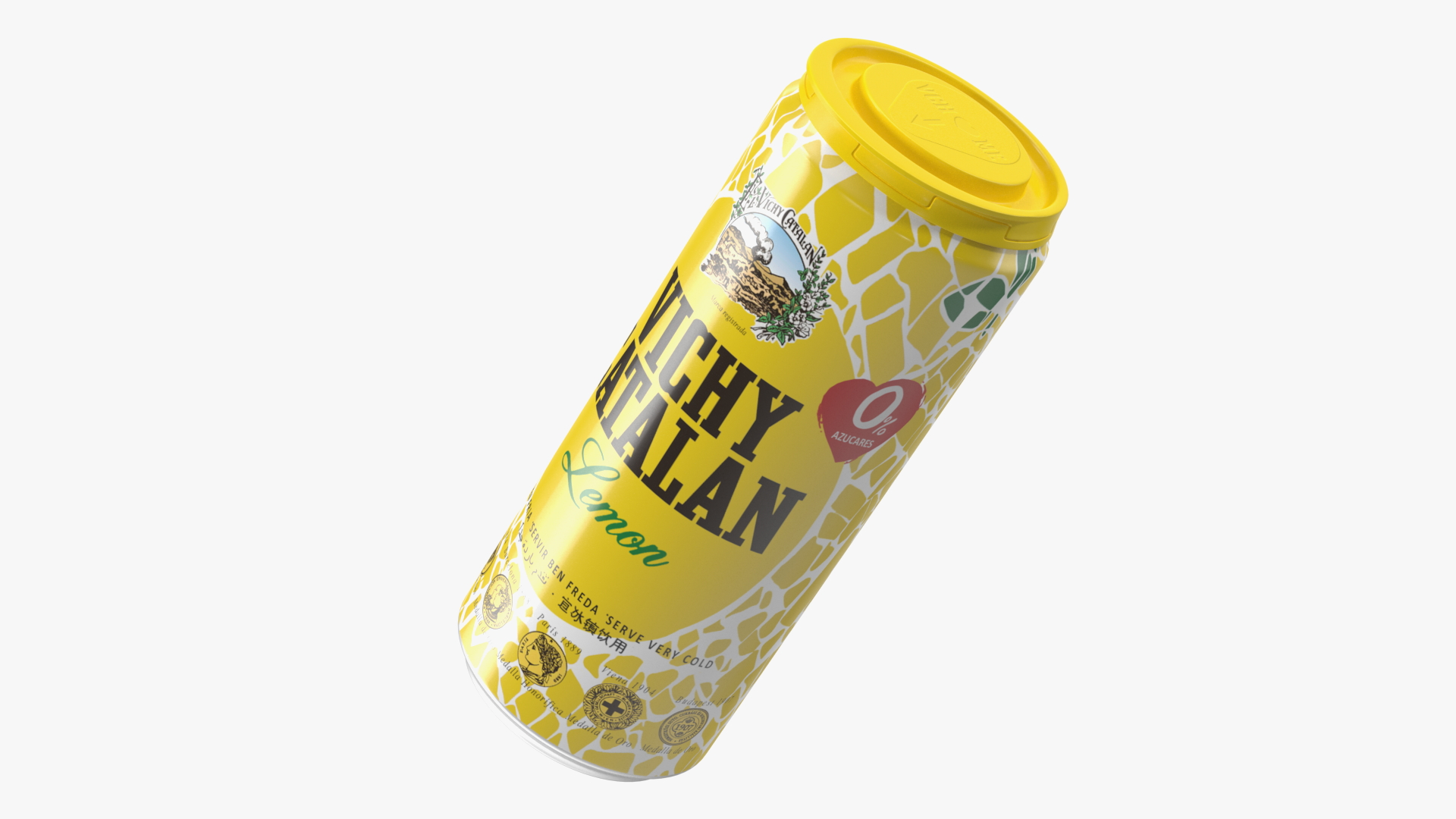 3D model Canned Mineral Water Vichy Catalan Lemon