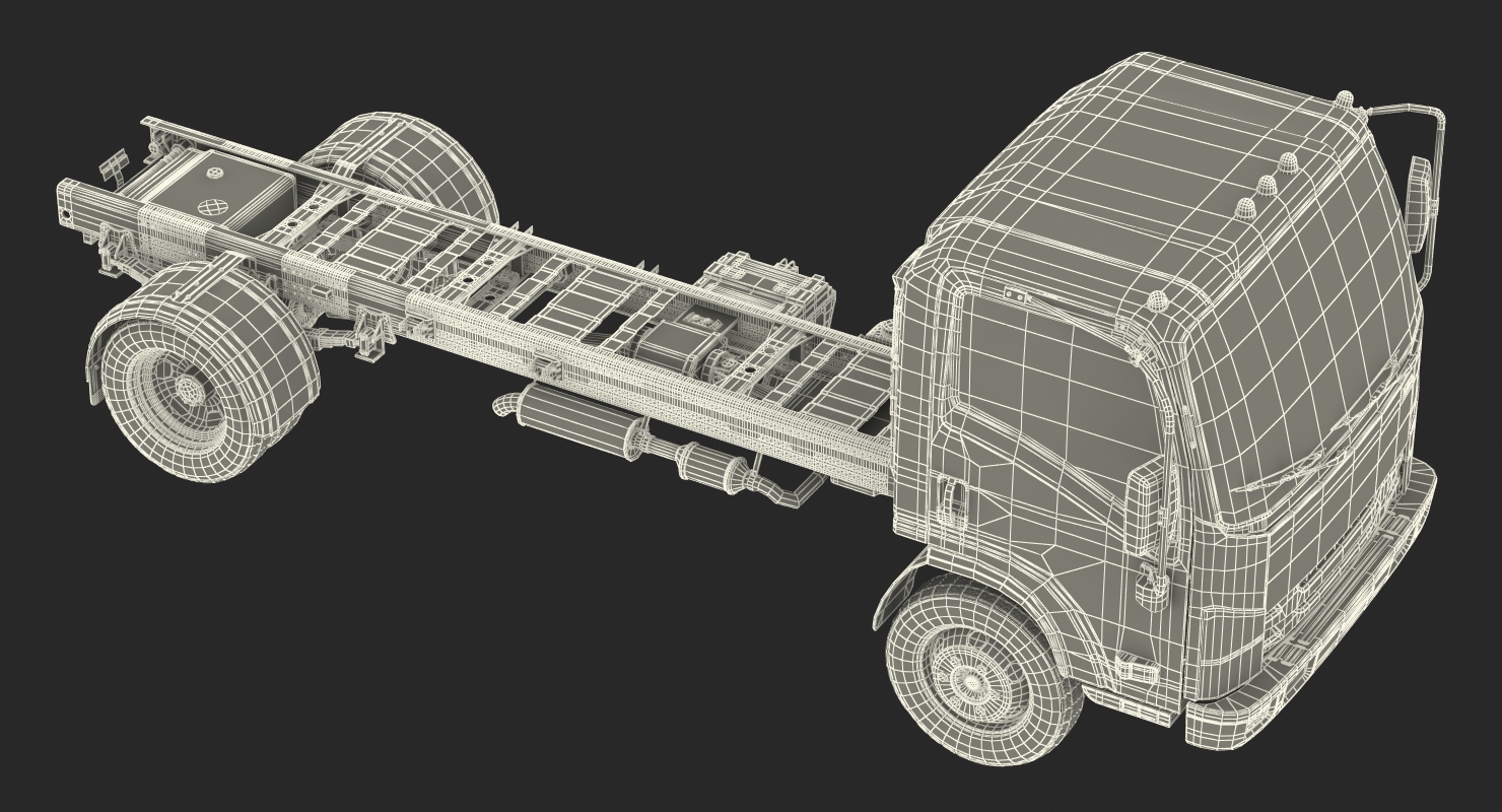 3D Commercial Truck Generic Rigged