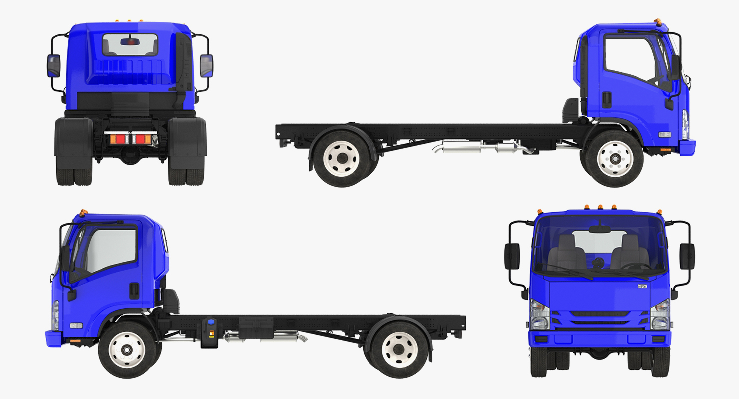 3D Commercial Truck Generic Rigged