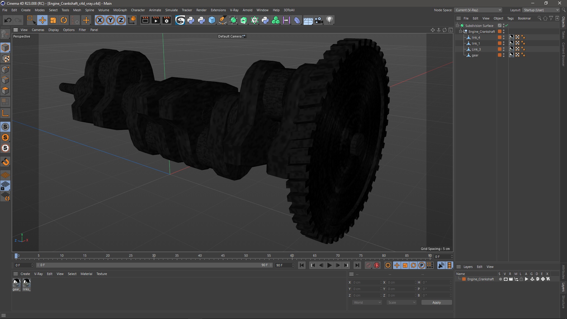 Engine Crankshaft 3D