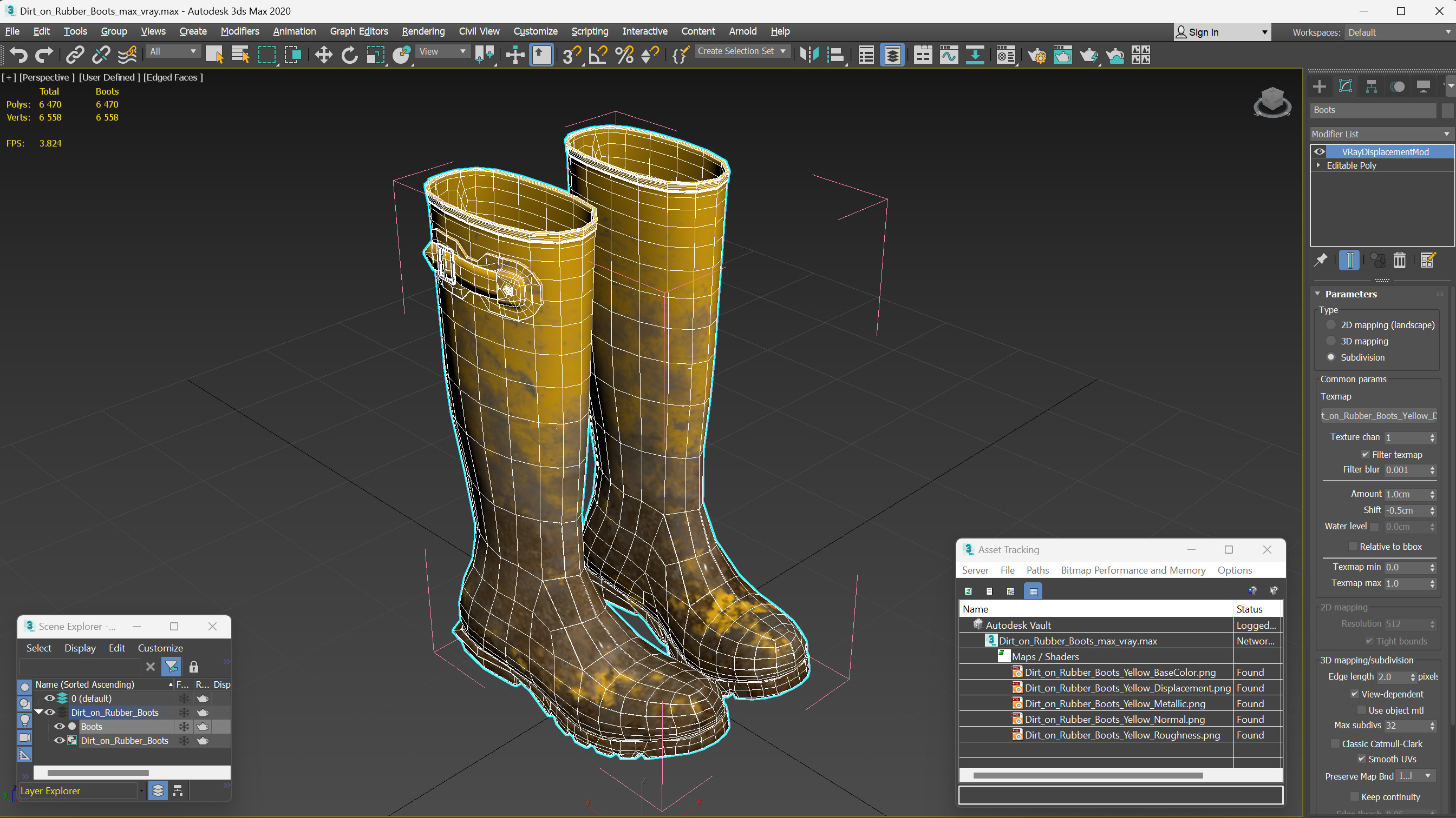 3D model Dirt on Rubber Boots