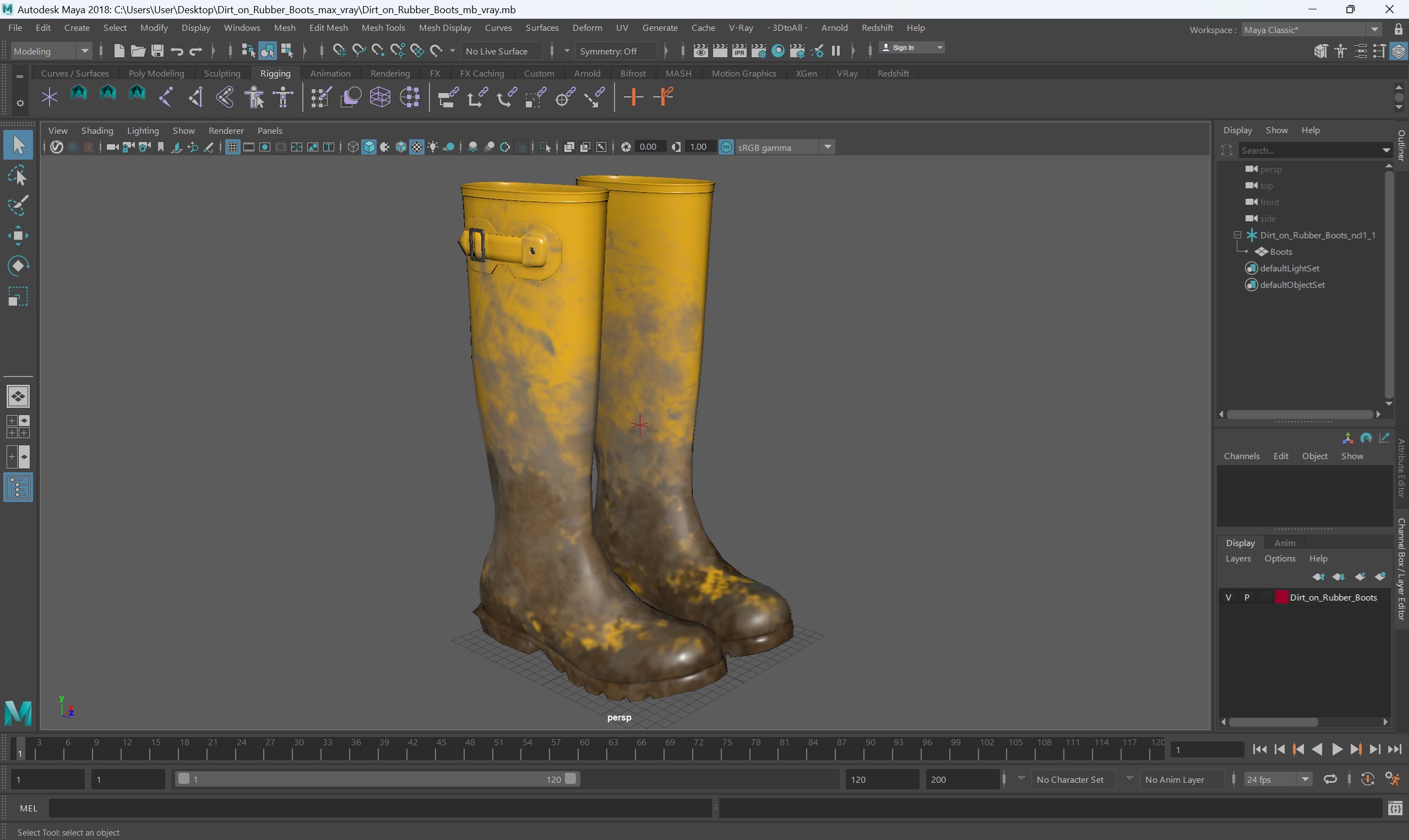 3D model Dirt on Rubber Boots