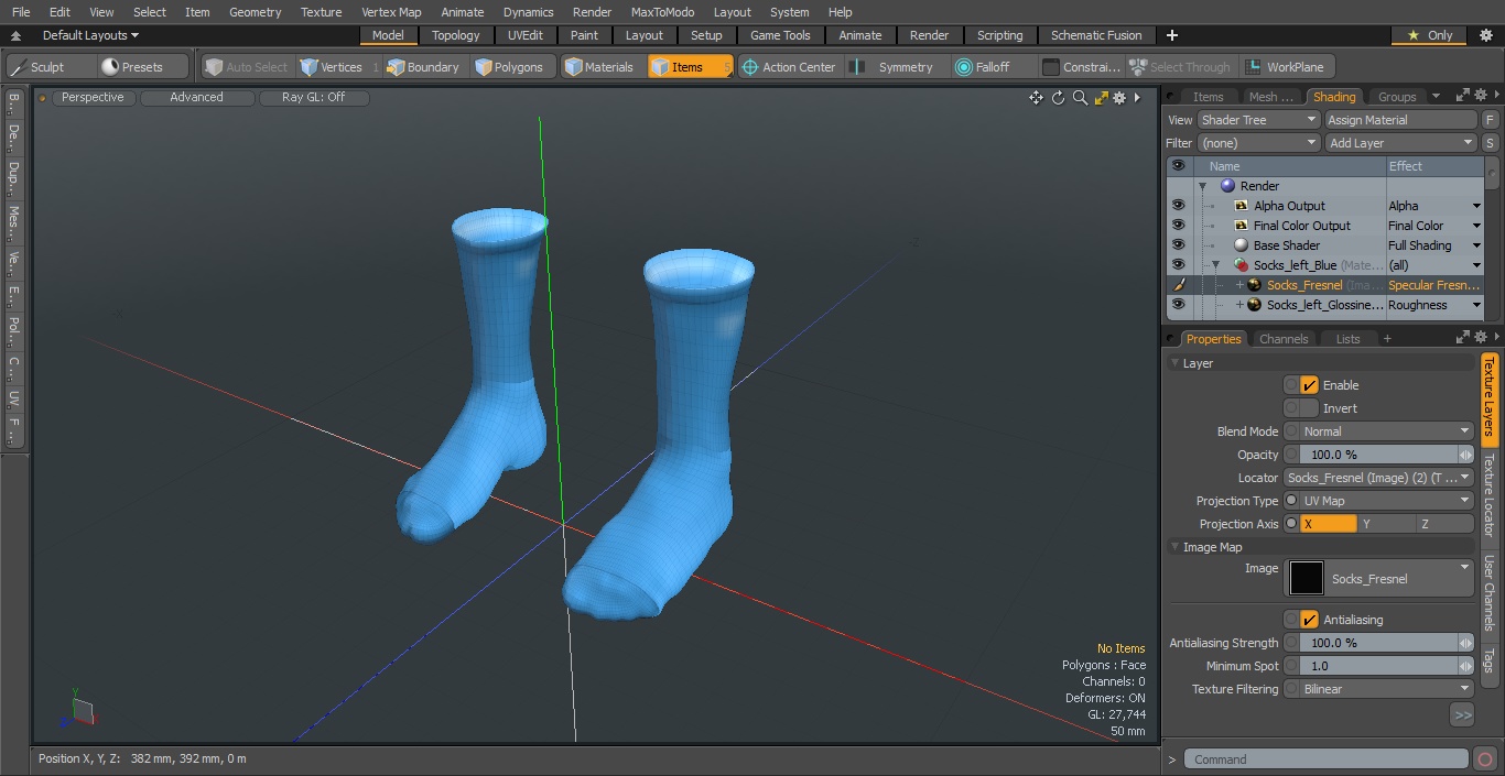 3D Long Socks Nike Blue on The Foot Standing