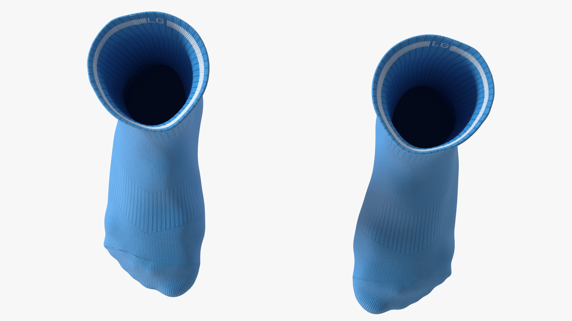 3D Long Socks Nike Blue on The Foot Standing