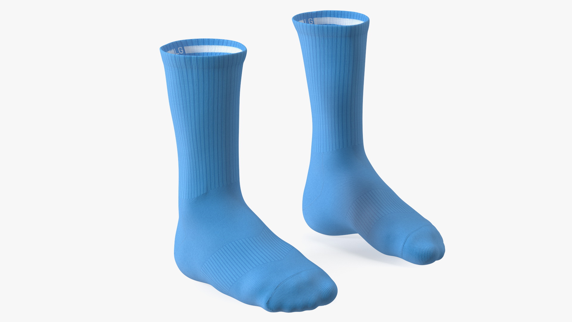 3D Long Socks Nike Blue on The Foot Standing