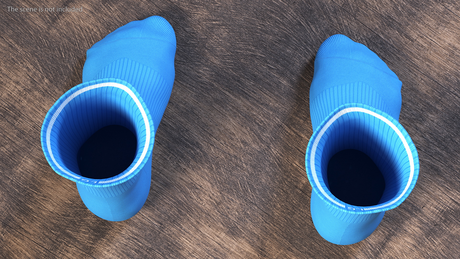 3D Long Socks Nike Blue on The Foot Standing