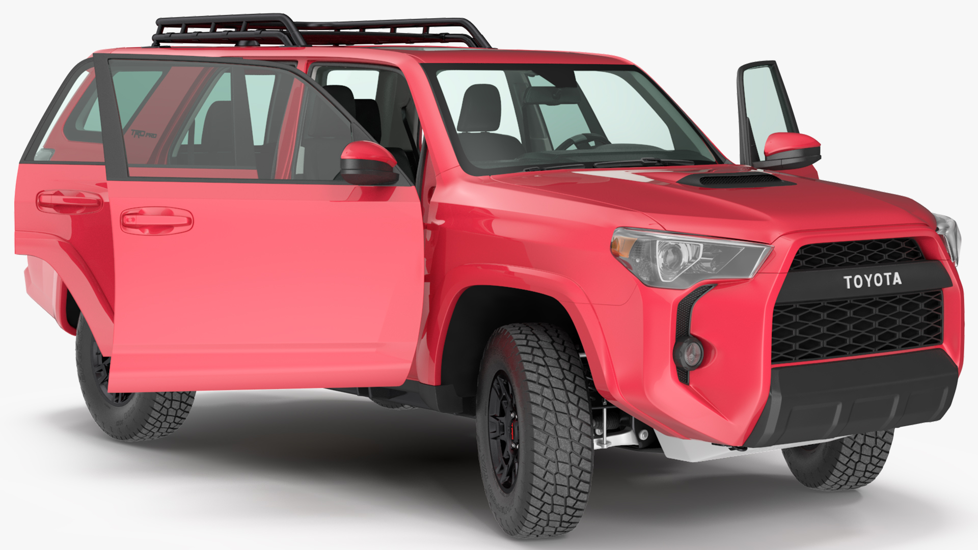 Toyota 4Runner TRD Pro Red Metallic 2021 Rigged 3D